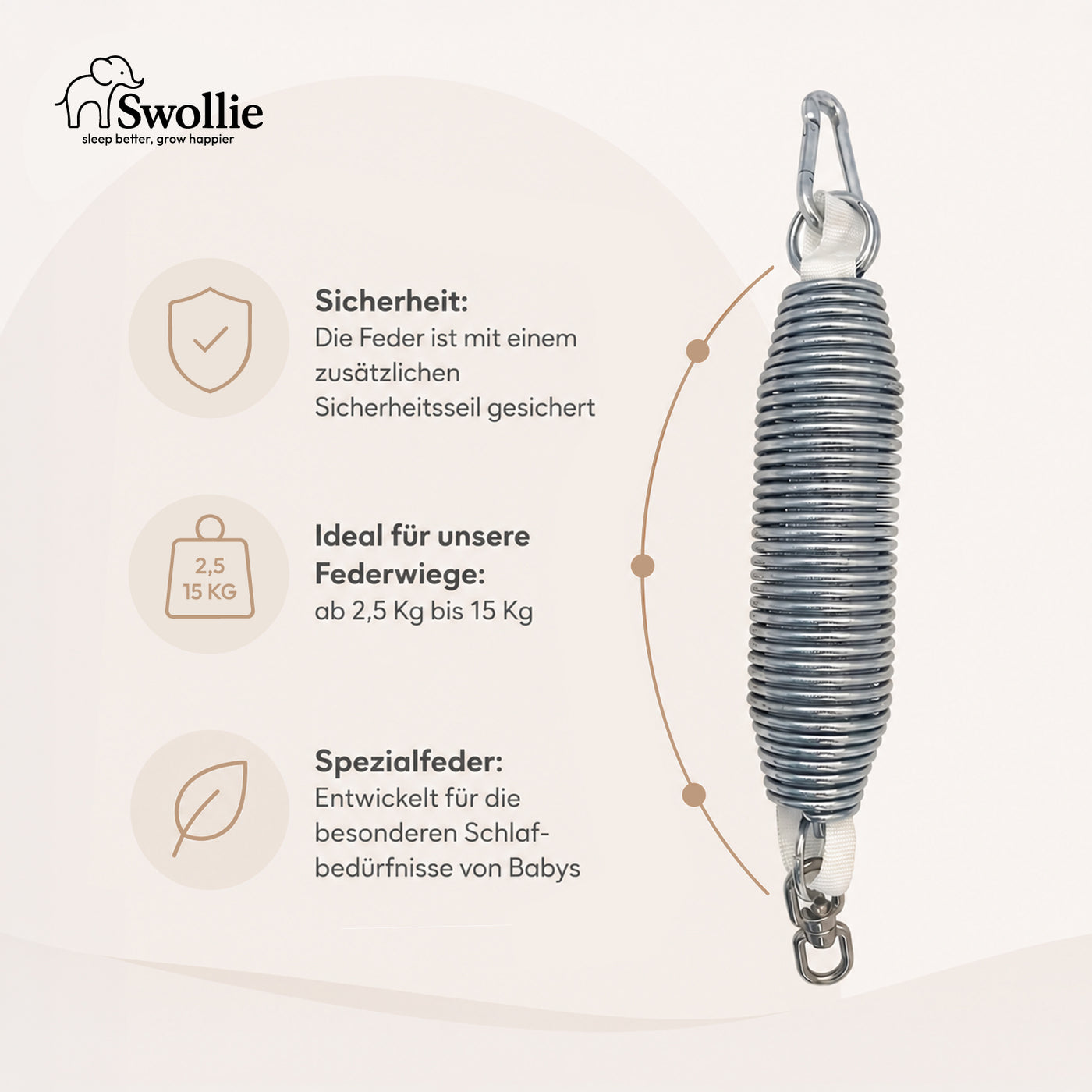 Swollie Premium Federwiege  mit Tipi-Gestell Preloved