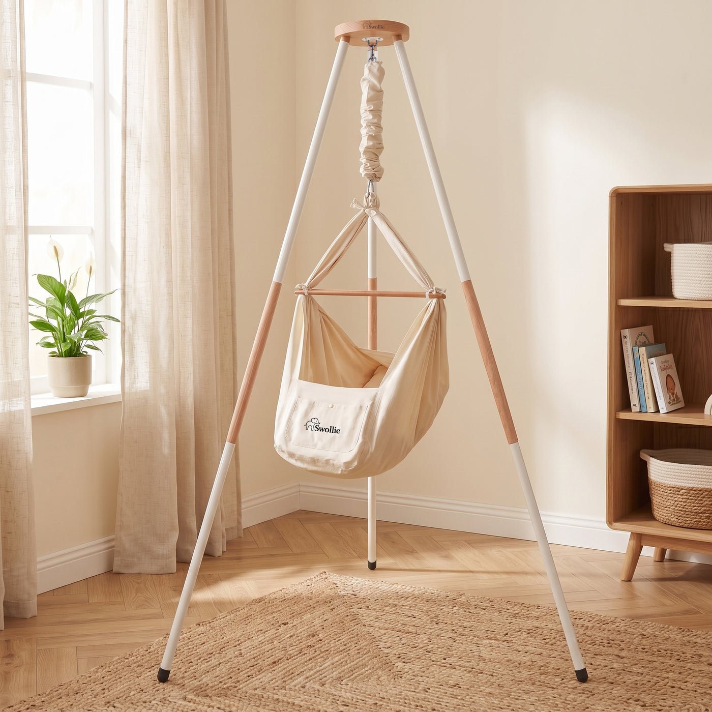 Swollie Premium Federwiege  mit Tipi-Gestell Preloved